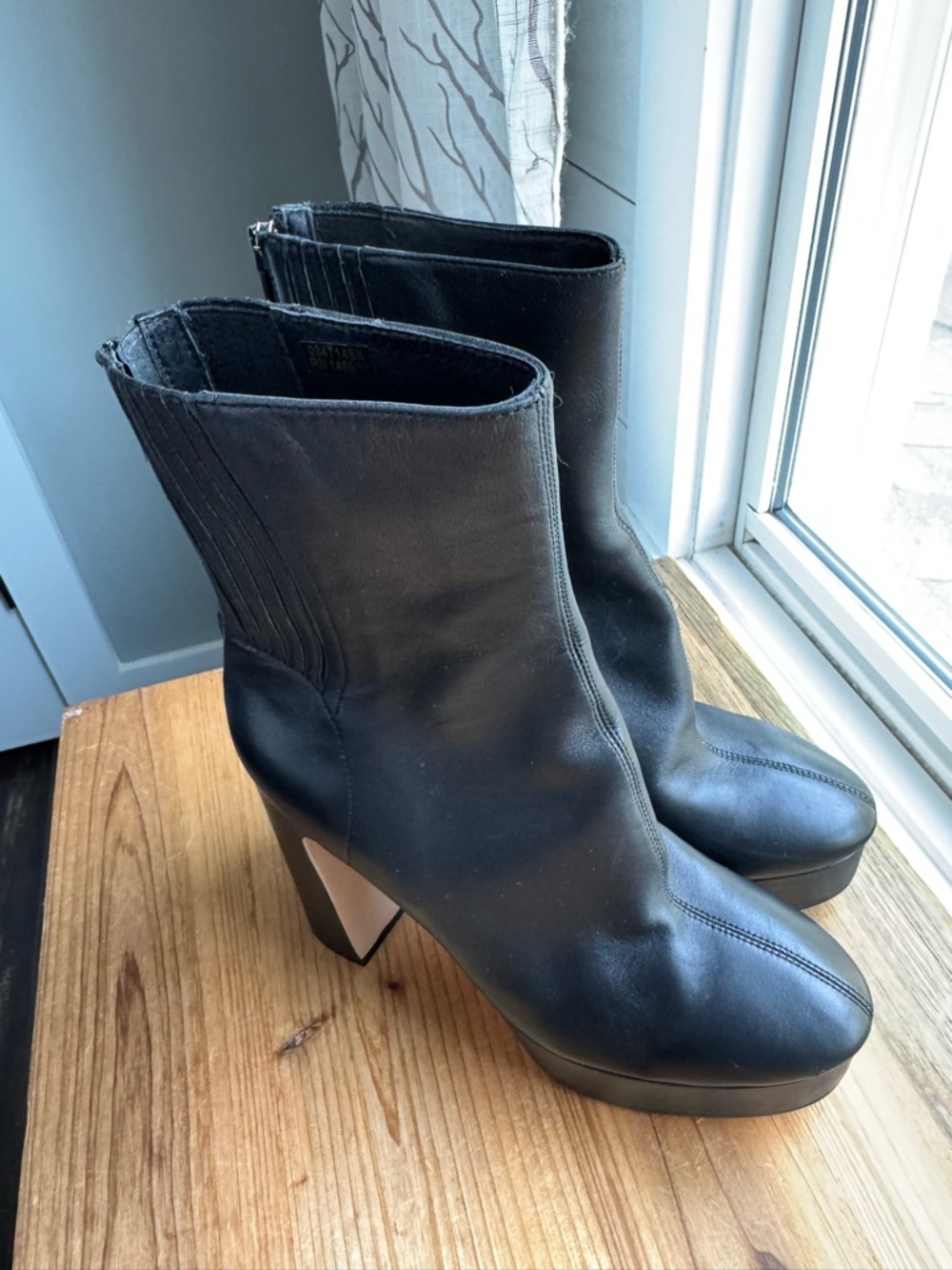 Lola Cruz Leste booties Size 39 Black platform - Picture 4 of 15